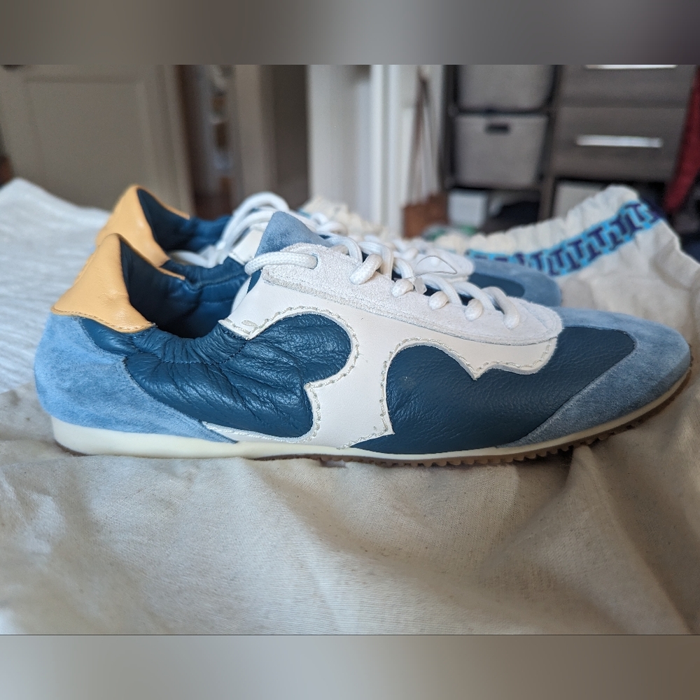 Tory Burch Serif blue and white sneakers size 7.5
